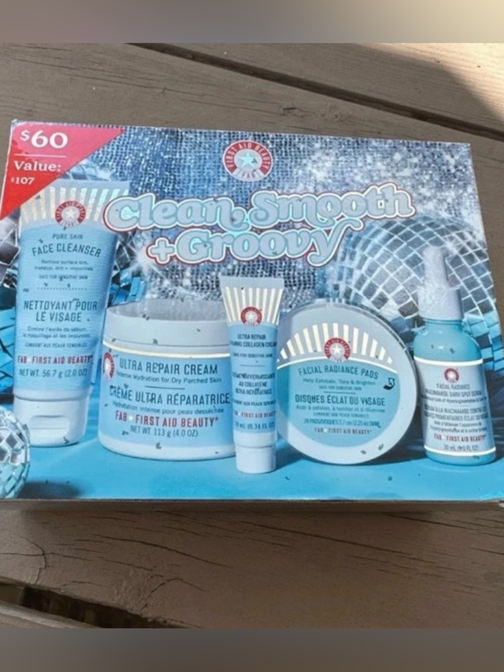 First Aid Beauty CLEAN, SMOOTH & GROOVY Set 5 SEALED Cleanser Ultra Repair Cream